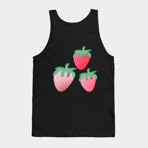 Strawberries Tank Top by JessCarrsArt